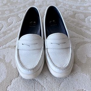 Cole Haan White Leather Loafers Size 6.5
